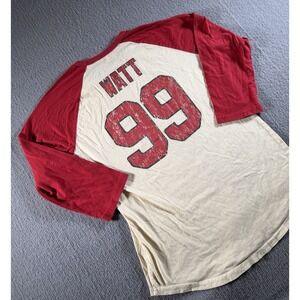 Majestic Threads Cardinals Red JJ Watt #99 Ringer Womens Small T-Shirt